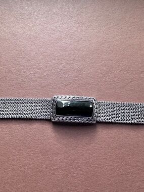 John Hardy Bracelet, Silver and Black Sapphire